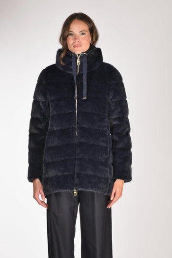 Iumino Faux Fur Blu Donna - 2
