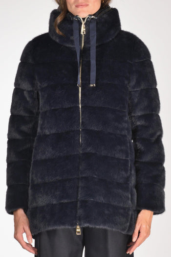 Iumino Faux Fur Blu Donna - 3