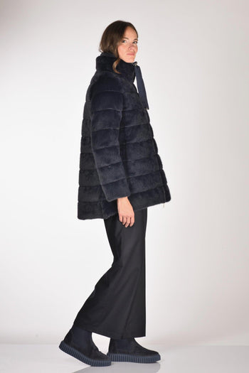 Iumino Faux Fur Blu Donna - 4