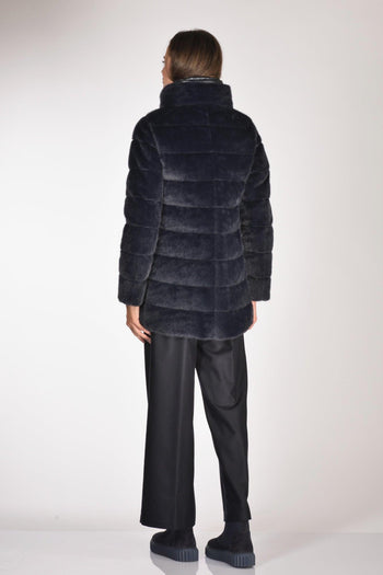 Iumino Faux Fur Blu Donna - 5