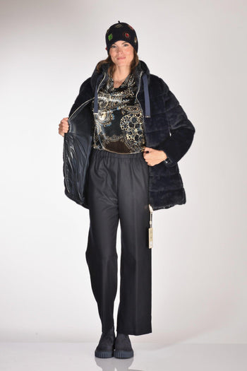 Iumino Faux Fur Blu Donna - 6