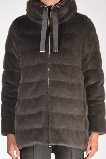 Iumino Faux Fur Grigio Scuro Donna - 3