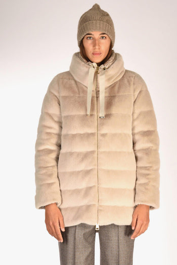 Iumino Faux Fur Beige Donna - 2