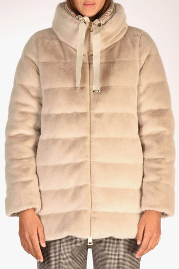 Iumino Faux Fur Beige Donna - 3