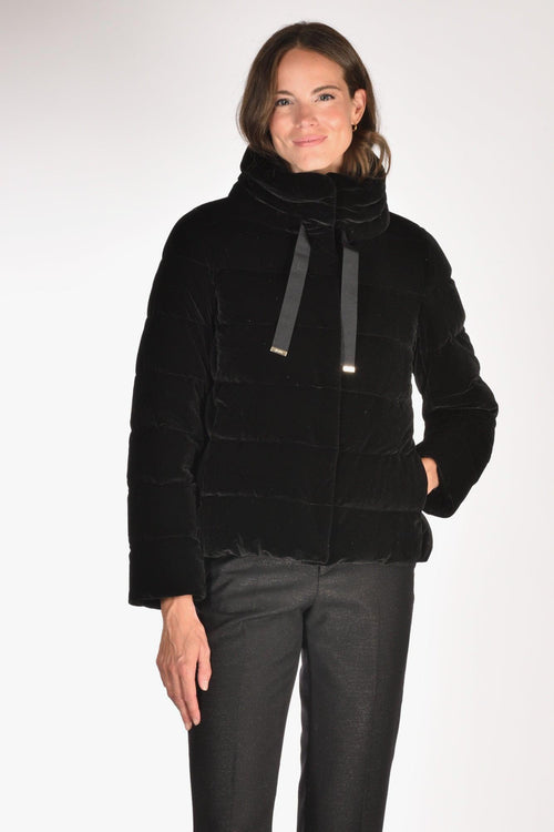 Piumino Corto Nero Donna