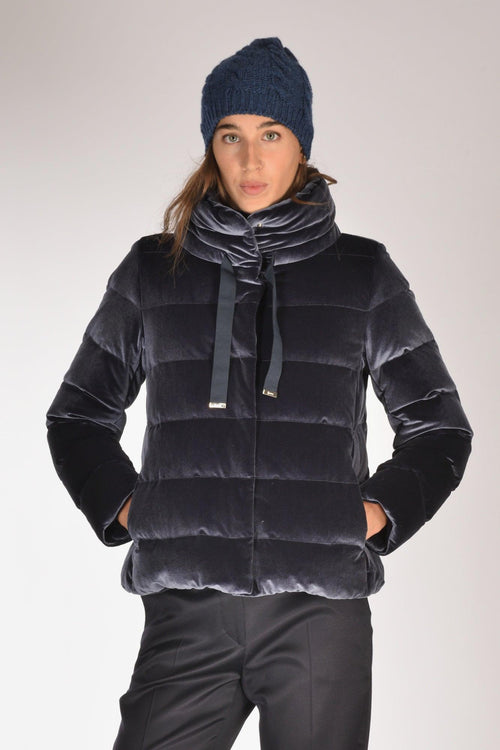 Piumino Corto Blu Donna