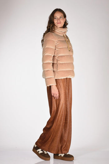 Piumino Corto Beige Cammello Donna - 4