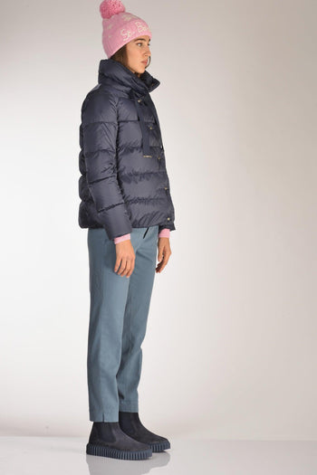 Cappa In Raso Blu Donna - 4