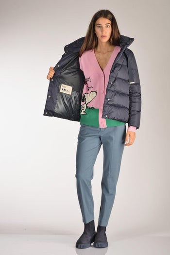 Cappa In Raso Blu Donna - 6