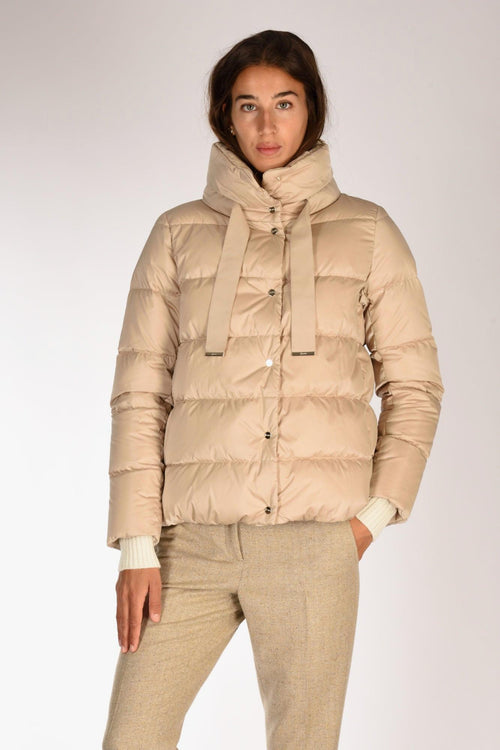 Cappa In Raso Beige Donna