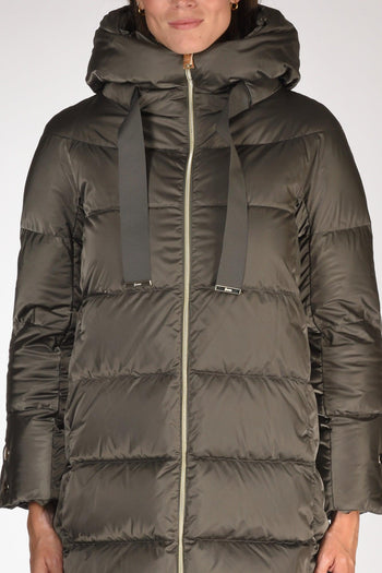 Piumino In Raso Grigio Scuro Donna - 3