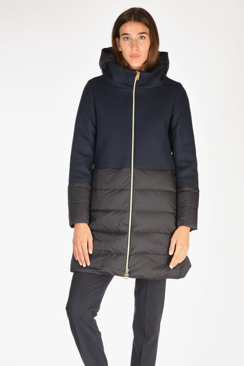 Piumino Bitessuto Blu Donna