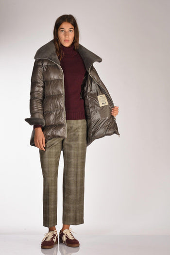 Piumino Faux Fur Grigio Scuro Donna - 6