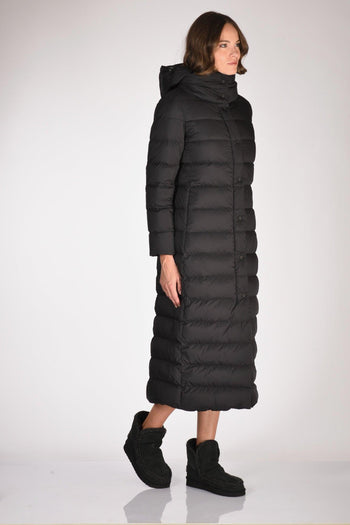 Piumino Lungo Nero Donna - 4