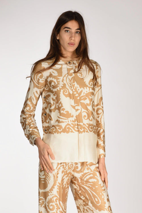 Camicia Beige/bianco Donna