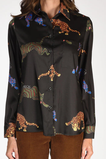 Camicia Stampata Nero Donna - 3