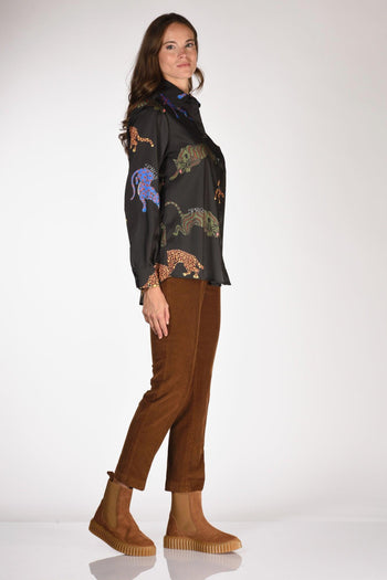 Camicia Stampata Nero Donna - 4