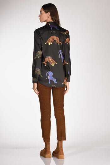 Camicia Stampata Nero Donna - 5
