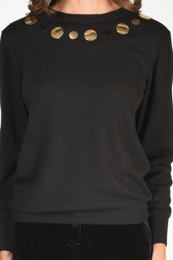 Maglia Pois Nero Donna - 3