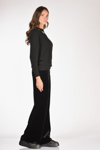 Maglia Pois Nero Donna - 4