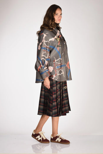 Cappotto Camicia Verde Donna - 5