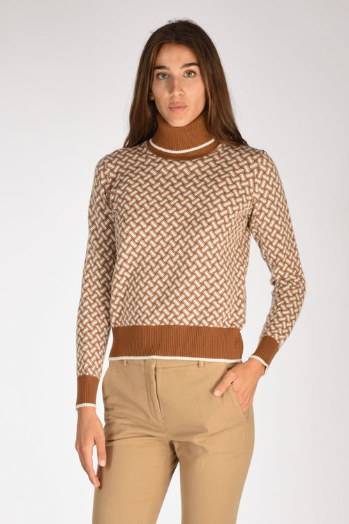 Maglia Beige/bianco Donna