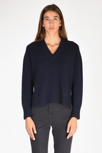 Maglia V Blu Donna - 2