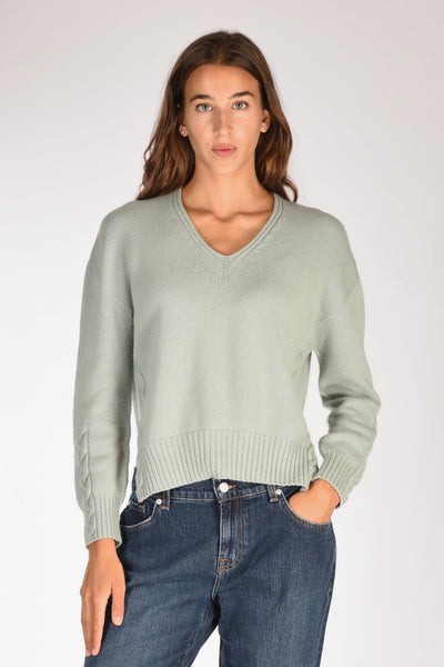 Maglia V Azzurro Donna