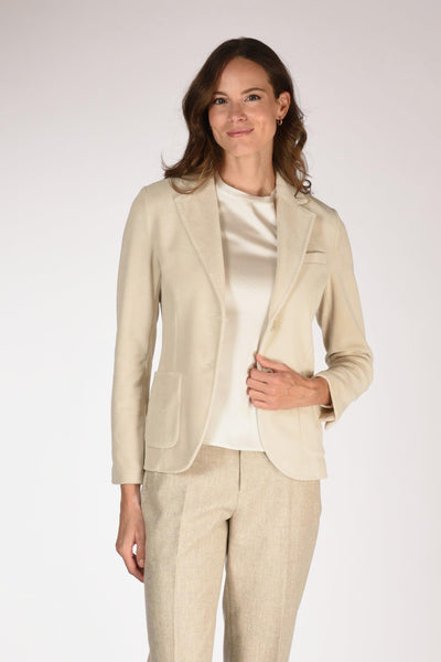 1901 Giacca Slim Fit Bianco Naturale Donna