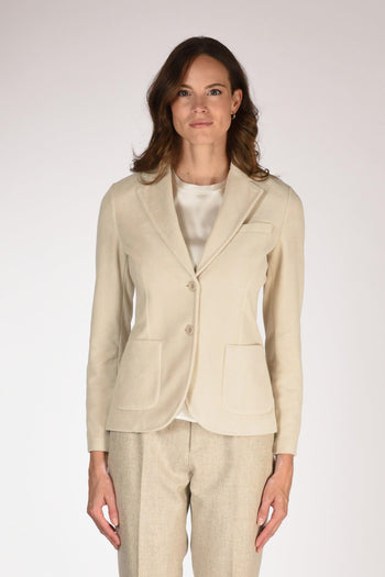 1901 Giacca Slim Fit Bianco Naturale Donna - 2