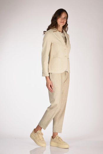 1901 Giacca Slim Fit Bianco Naturale Donna - 4