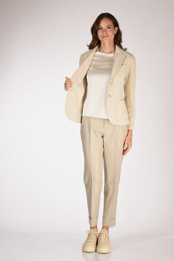 1901 Giacca Slim Fit Bianco Naturale Donna - 6