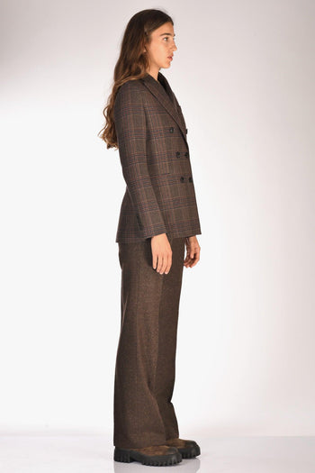 1901 Giacca Doppiopetto Marrone Donna - 4