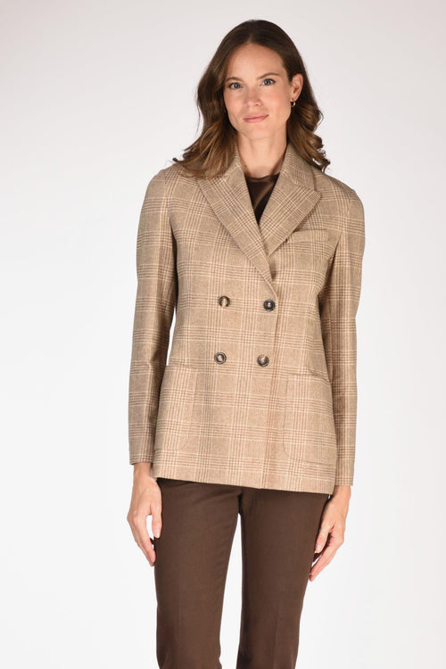 1901 Giacca Doppiopetto Marrone Donna