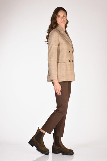 1901 Giacca Doppiopetto Marrone Donna - 4