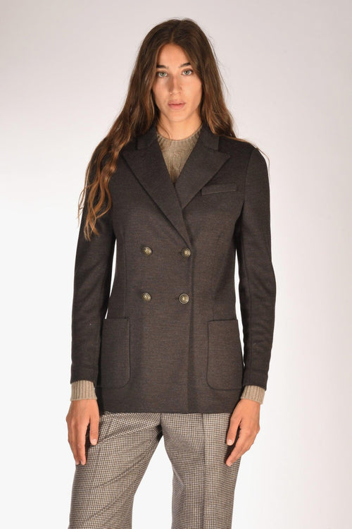 1901 Giacca Doppiopetto Marrone Donna