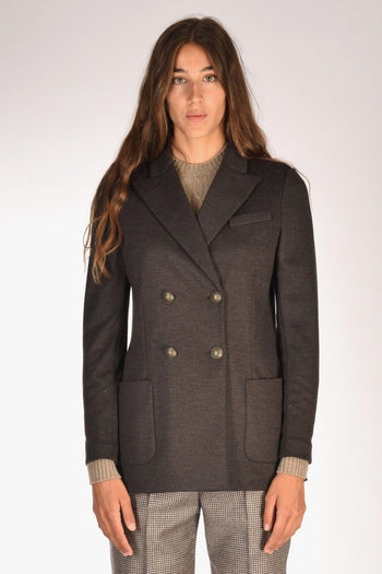 1901 Giacca Doppiopetto Marrone Donna - 2