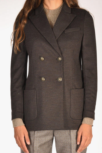 1901 Giacca Doppiopetto Marrone Donna - 3