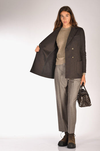1901 Giacca Doppiopetto Marrone Donna - 6