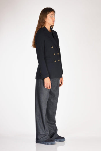 1901 Giacca Doppiopetto Blu Donna - 4