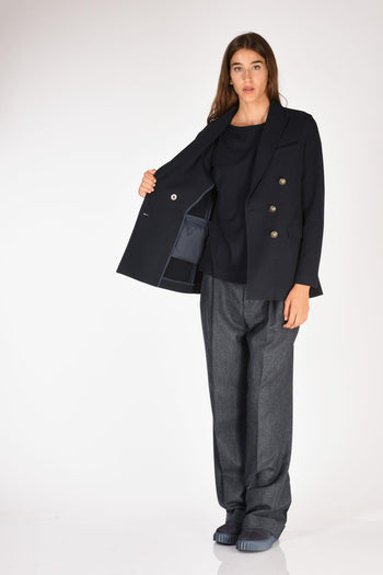 1901 Giacca Doppiopetto Blu Donna - 6