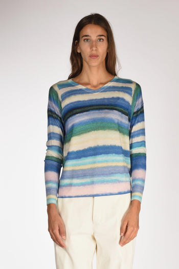 Maglia Stampata Azzurro/bianco Donna - 2