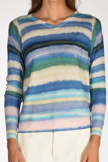 Maglia Stampata Azzurro/bianco Donna - 3