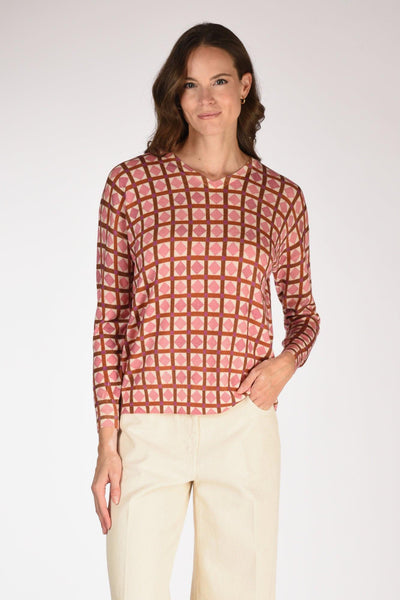 Maglia Stampata Rosa/bianco/multicolor Donna