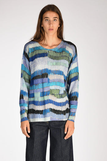 Maglia Stampata Azzurro/bianco/verde Donna - 2