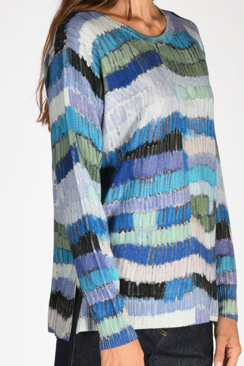 Maglia Stampata Azzurro/bianco/verde Donna - 3