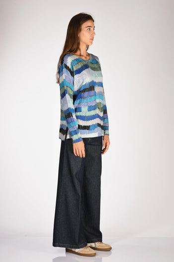 Maglia Stampata Azzurro/bianco/verde Donna - 4