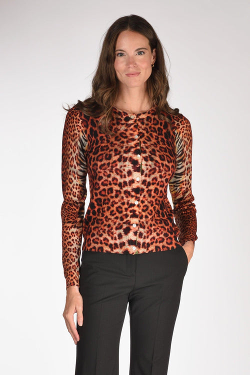 Maglia Stampata Arancio/nero Donna