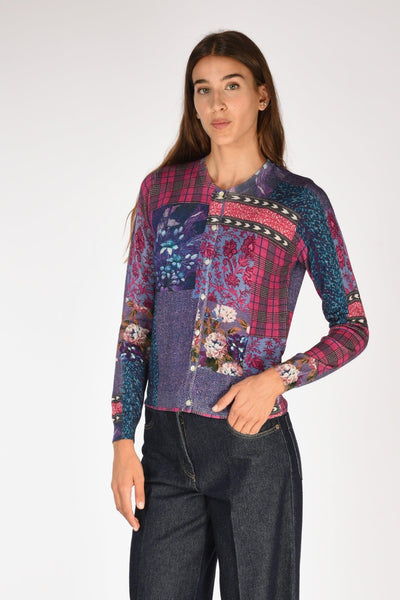 Maglia Stampata Fucsia/viola Donna