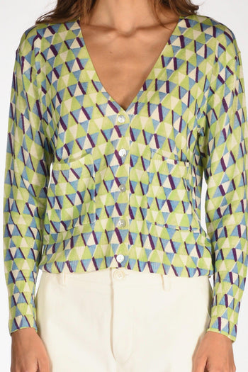 Maglia Stampata Verde/azzurro Donna - 3